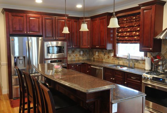 Mahogany Cabinets Kitchen